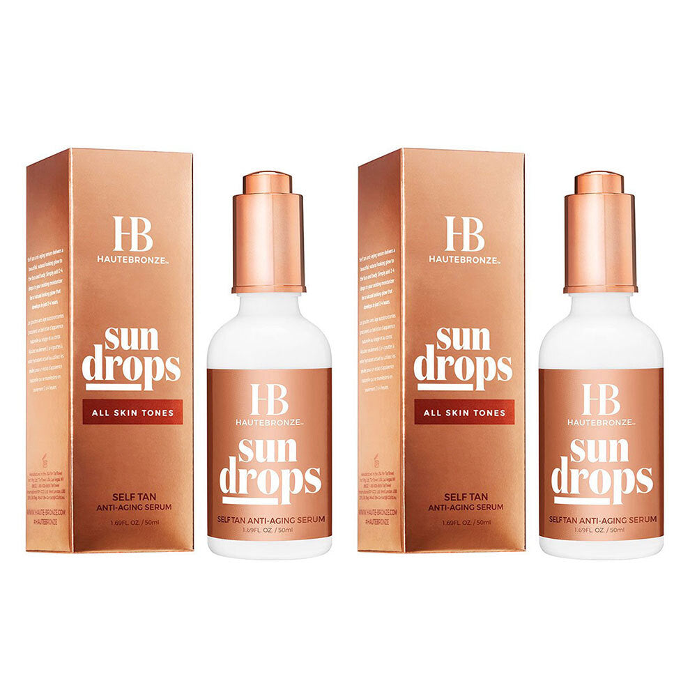2PK 50ml Haute Bronze Sun Drops Self-tan Serum - All Skin Tones