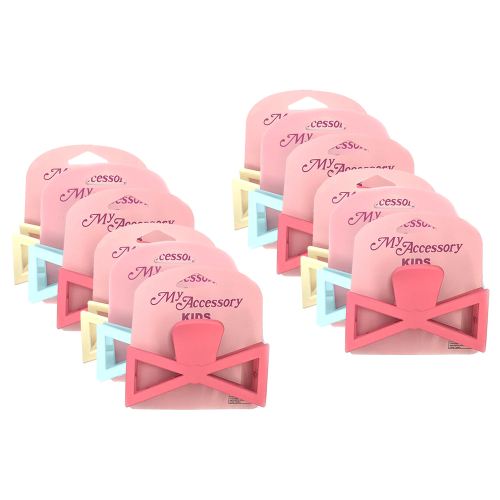 12PK My Accessory Kids 9.5cm Melrose Hair Clip Matte Pastel Assorted