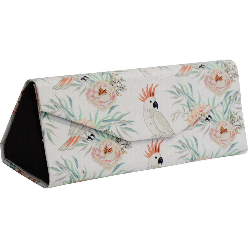 2PK LVD Cockatoos PU/Cardboard 16cm Eye-Glasses Case Triangle