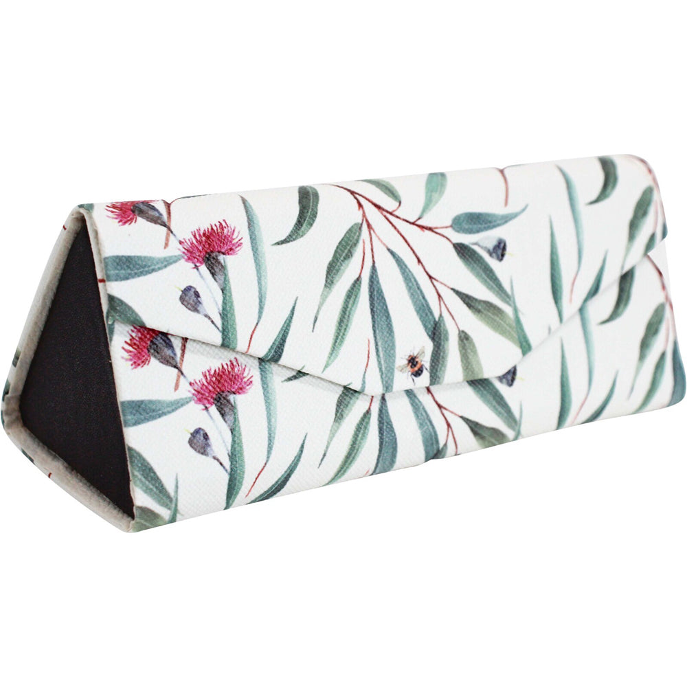 2PK LVD Gum Leaves PU/Cardboard 16cm Eye-Glasses Storage Case Triangle