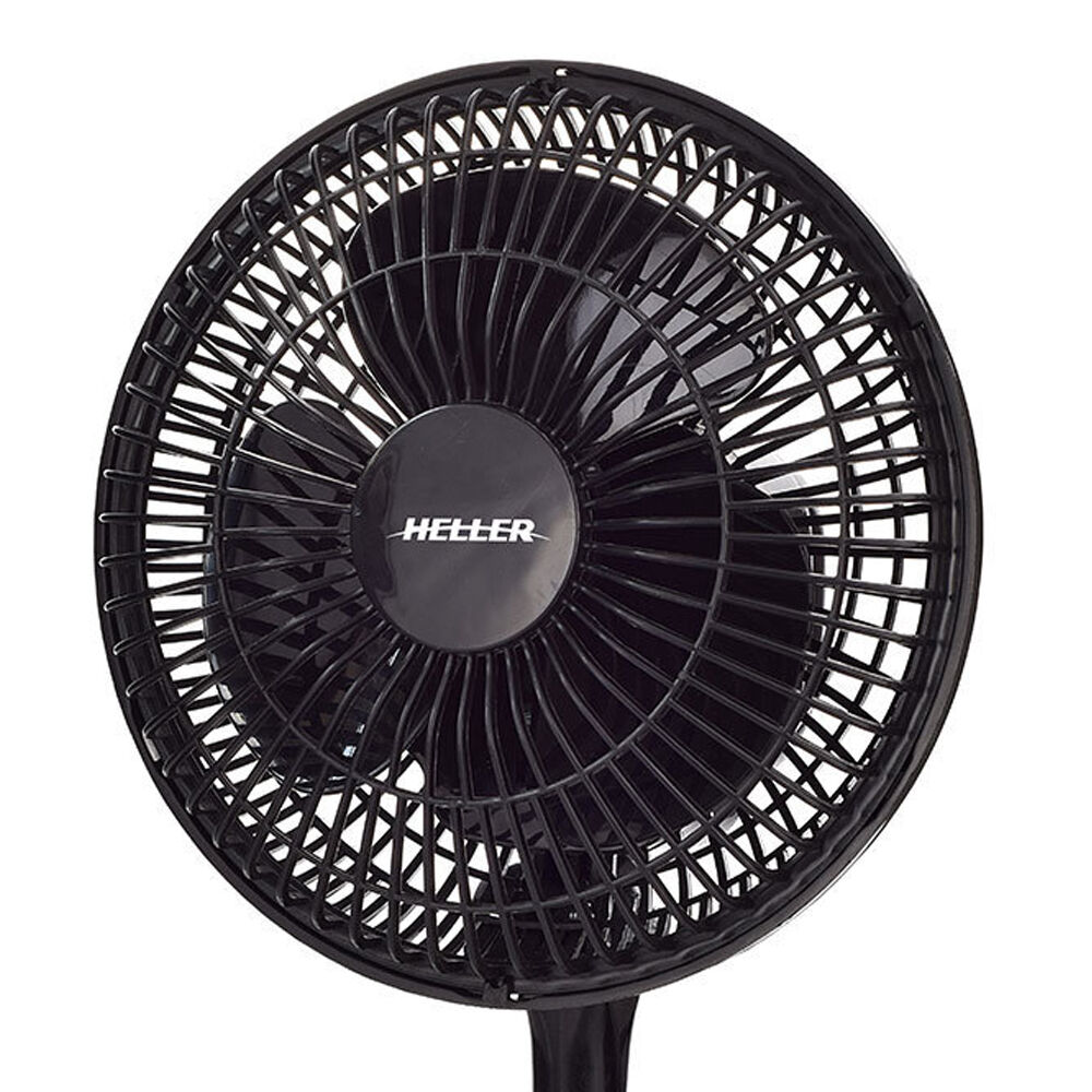 Heller 15cm Desk/Personal/Clip Fan/Tilt/Air Black