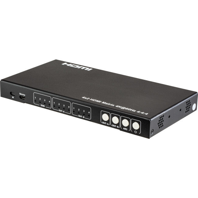 4X2 HDMI 18G MATRIX SWITCHER ARC SPDIF/AUDIO EXTRACTION