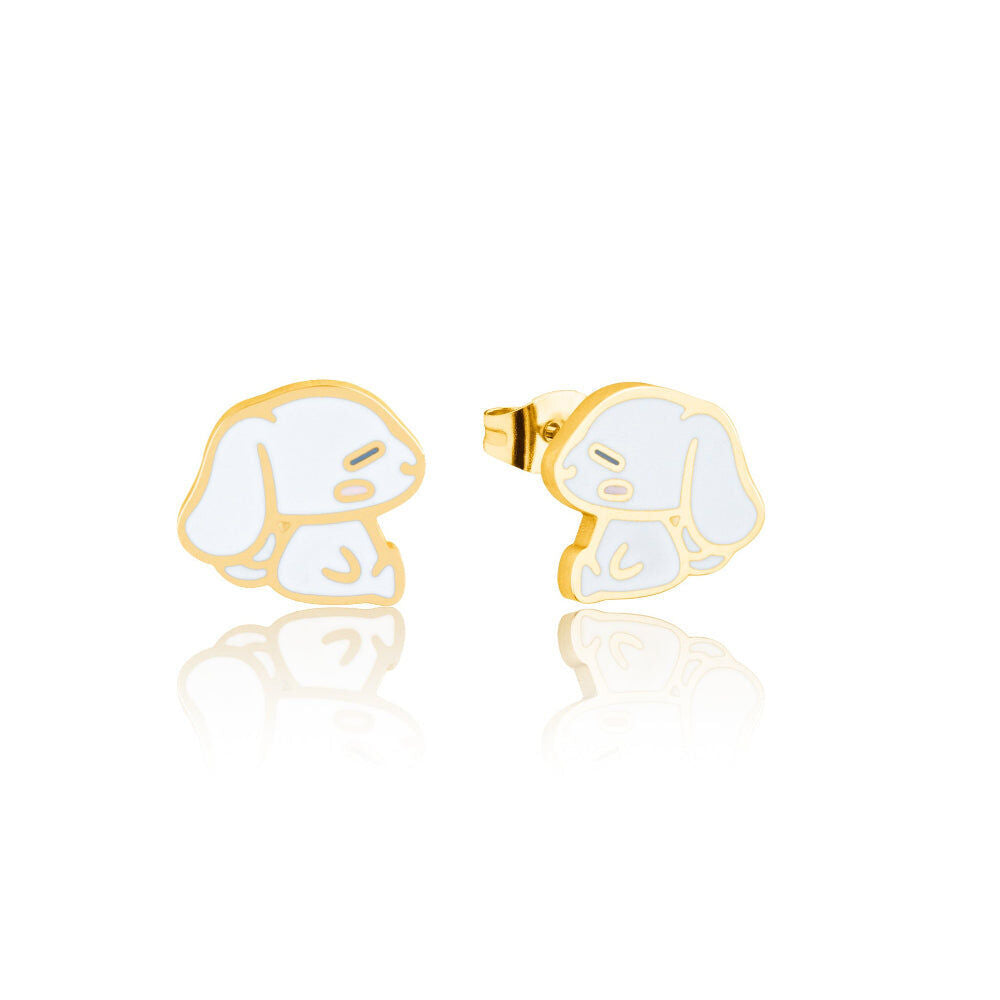 ECC Sanrio Cinnamoroll Stud Earrings - Gold Plated - White & Purple