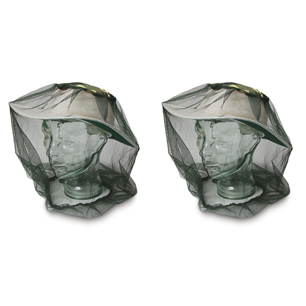 2PK Elemental Compact Mosquito Head Net Insect Protection 60cm - Black