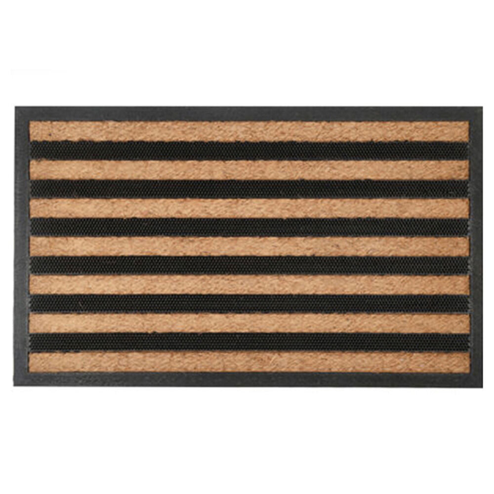 2PK Maine And Crawford Heavy Duty Rubber Mould Non Brush Doormat 75x45cm