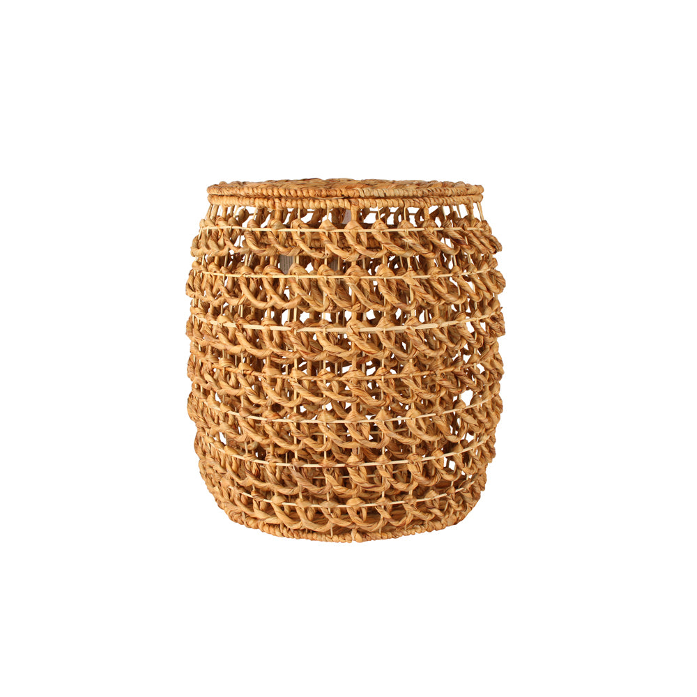 2pc Maine & Crawford 40/50cm Fifer Seagrass Storage Baskets w/ Lid - Natural