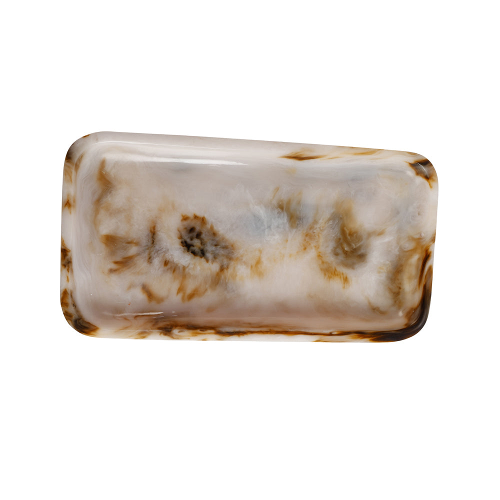 Maine & Crawford Atticus 28cm Resin Serving Tray - Amber