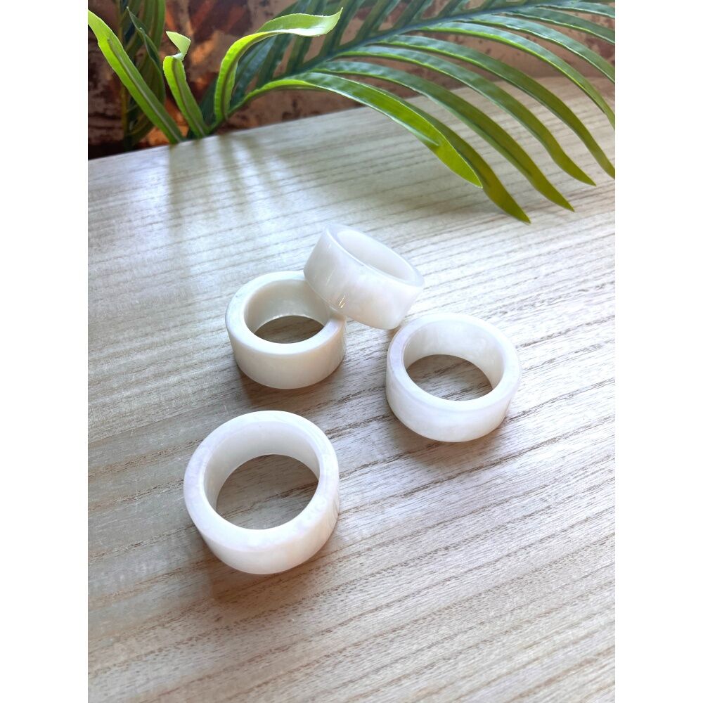 4pc Maine & Crawford Ophelia 6cm Resin Napkin Ring - Brown