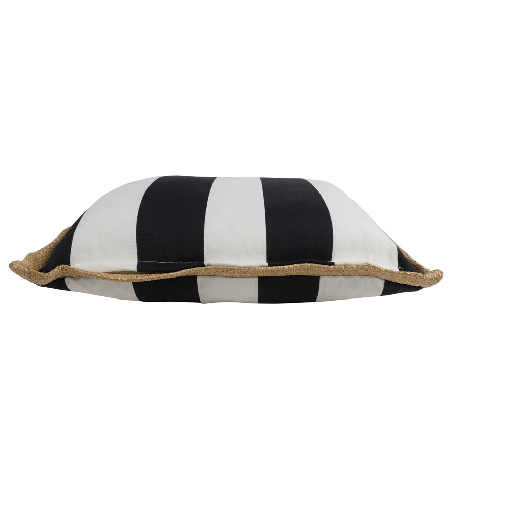Maine & Crawford Aspen 45cm Outdoor Cushion Square - Black Stripe