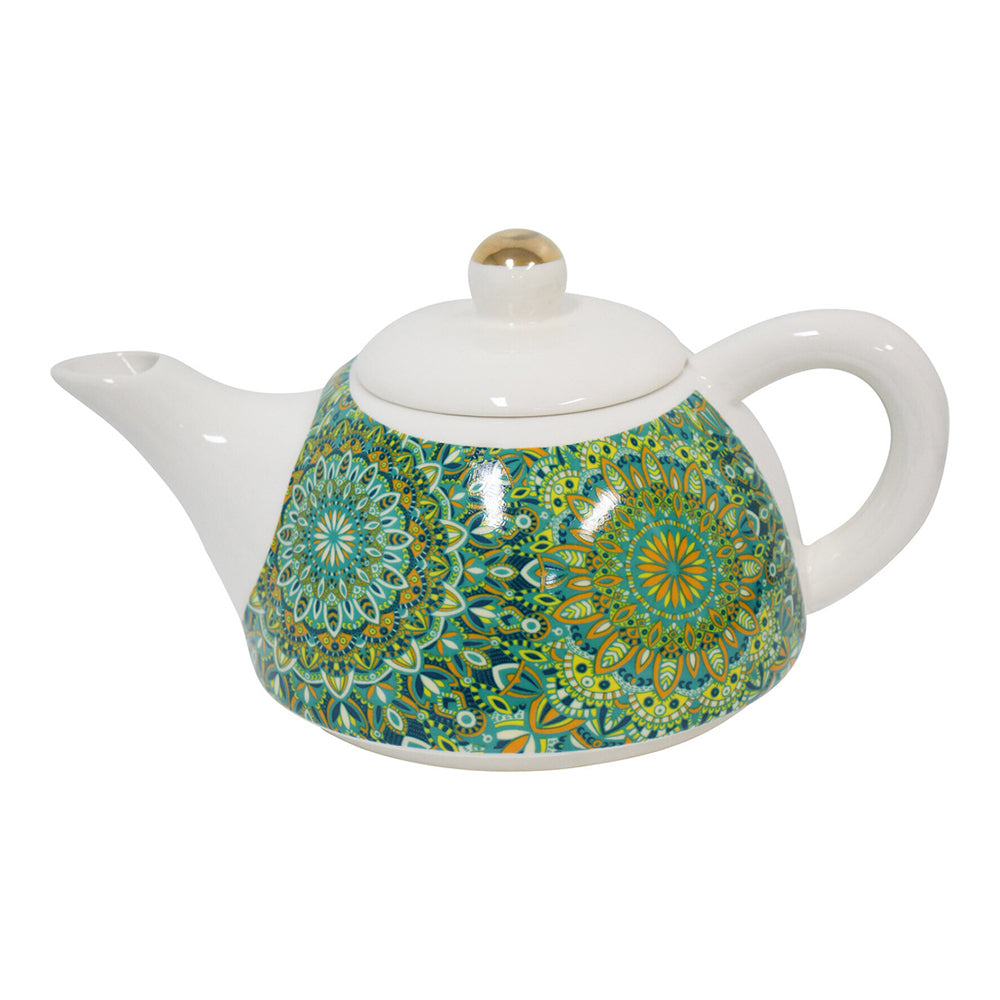 2PK LVD Aquamarine 19.5cm Teapot Porcelain/Metal Decorative Tea Brewing Pot