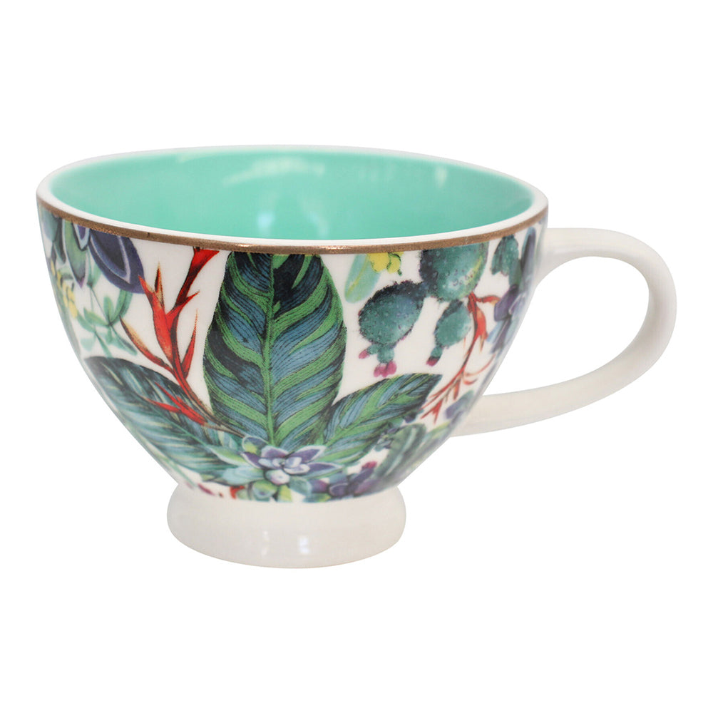 4PK LVD Tropics Porcelain 13.5cm Coffee/Tea Cup w/ Handle Round