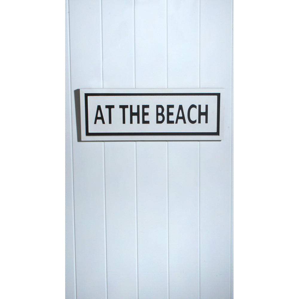 Maine & Crawford Hume Wood 45x17cm At The Beach Sign