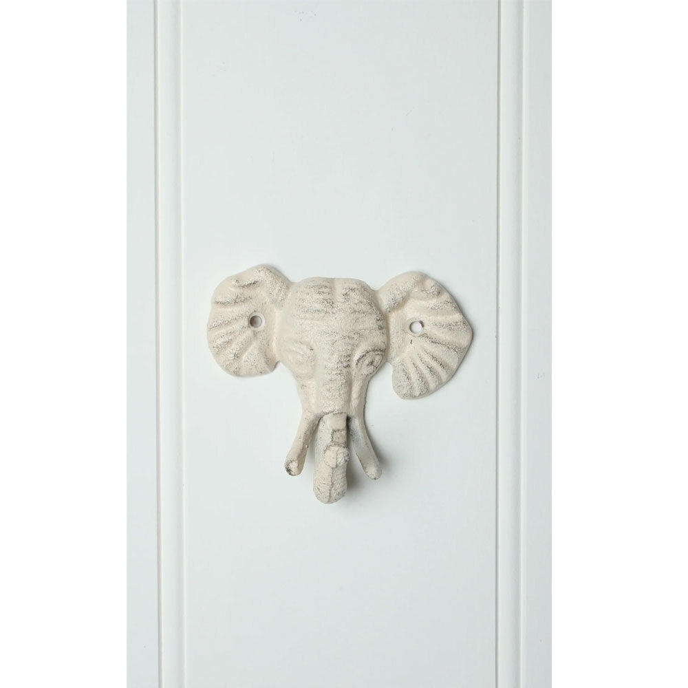 Maine & Crawford Baylee 13x11cm Cast Iron Hook Elephant Head w/ Trunk