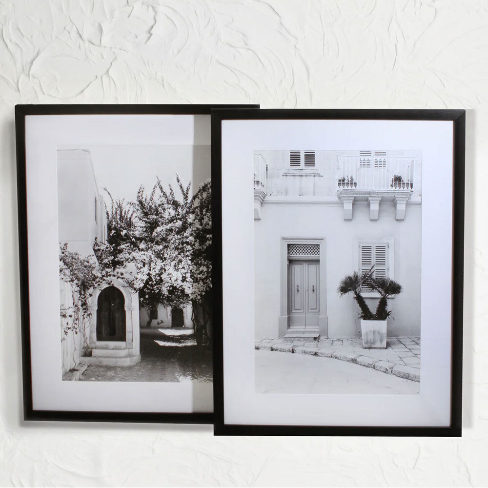 Maine & Crawford Marshall Dwelling 80x60cm Glass Wall Art Frame - Black