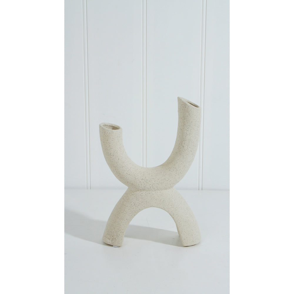 Maine & Crawford Adris 31cm Ceramic Abstract Vase - Off White