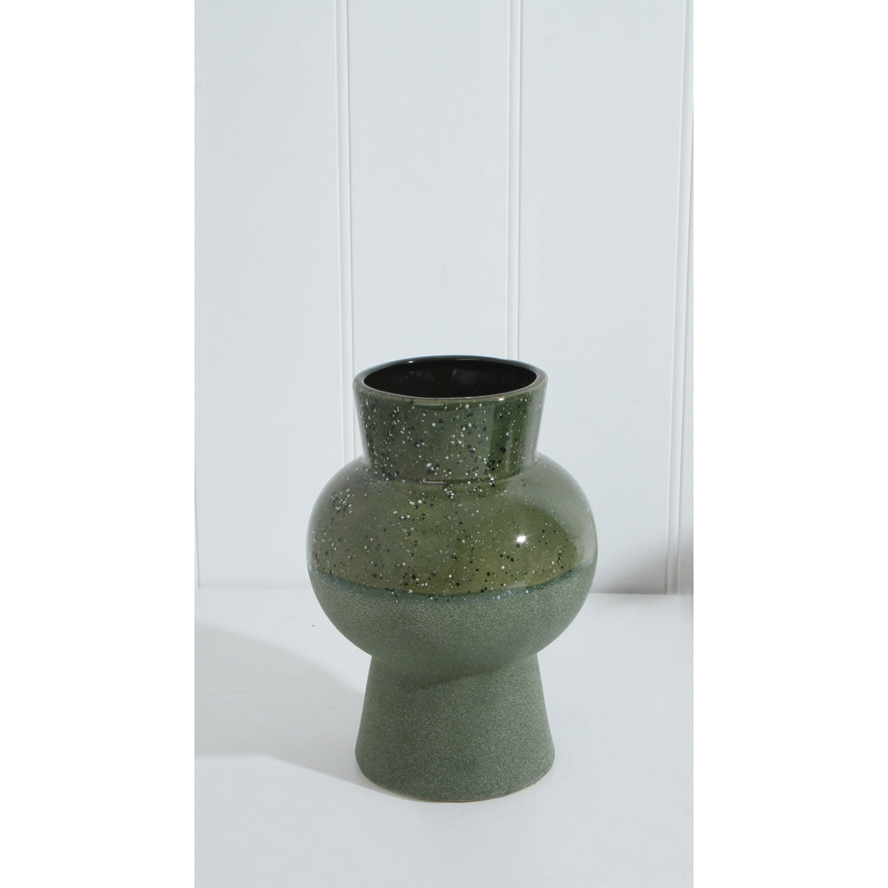 Maine & Crawford Eda 28.5x20cm Ceramic Flower Vase Pot - Forrest