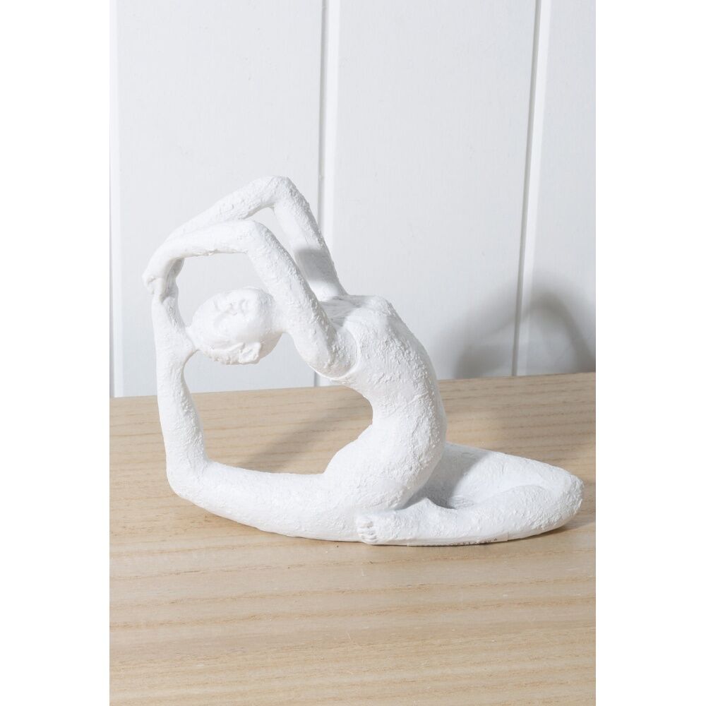 Maine & Crawford Yogi 18x16cm Resin Ornament Decor - White