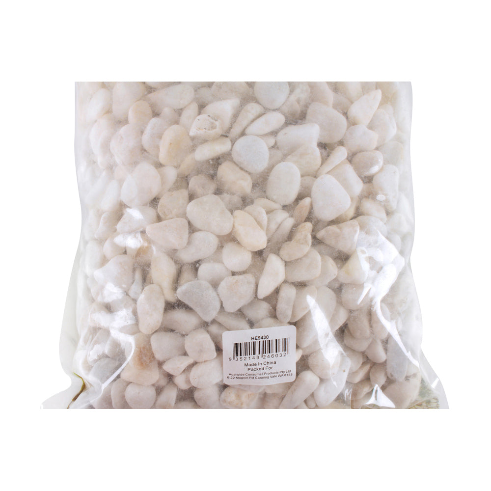 Maine & Crawford 5kg Gus White 1-2cm River Stone Pebble Decor