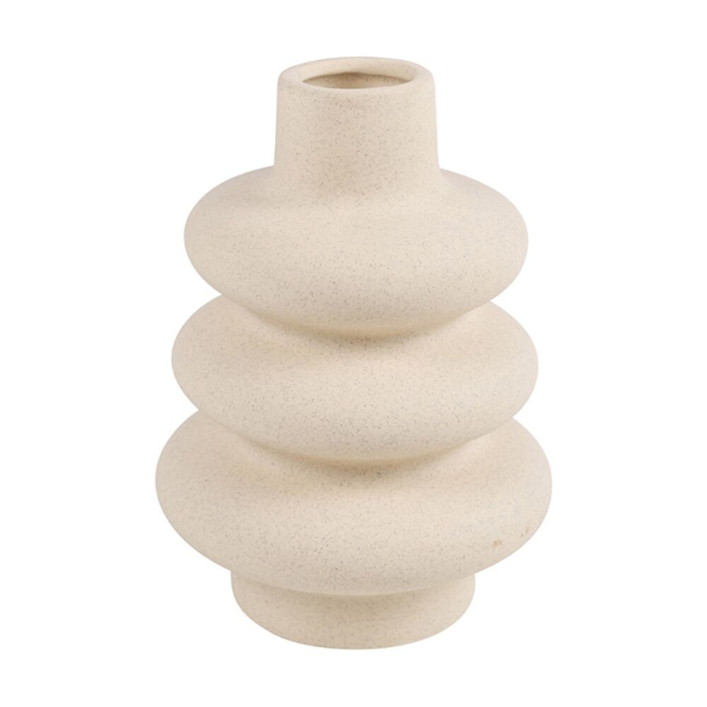 Maine & Crawford Azina 24cm Textured Ceramic Vase - Cream