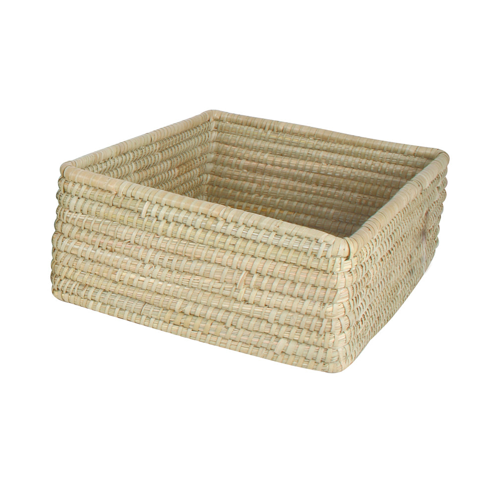 3pc Maine & Crawford Macquarie Palm Leaf Rectangle Basket Set - Natural