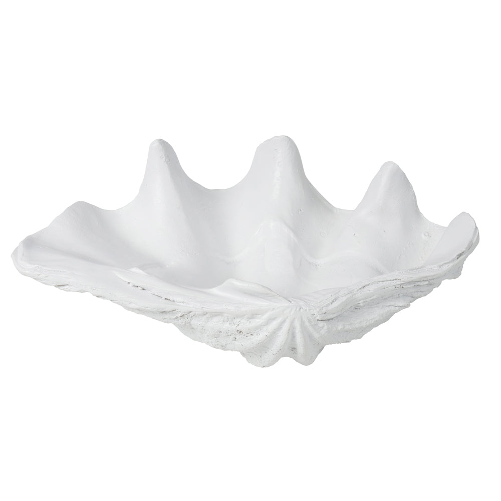 Maine & Crawford Onyx 41cm Polyresin Clam Bowl - White