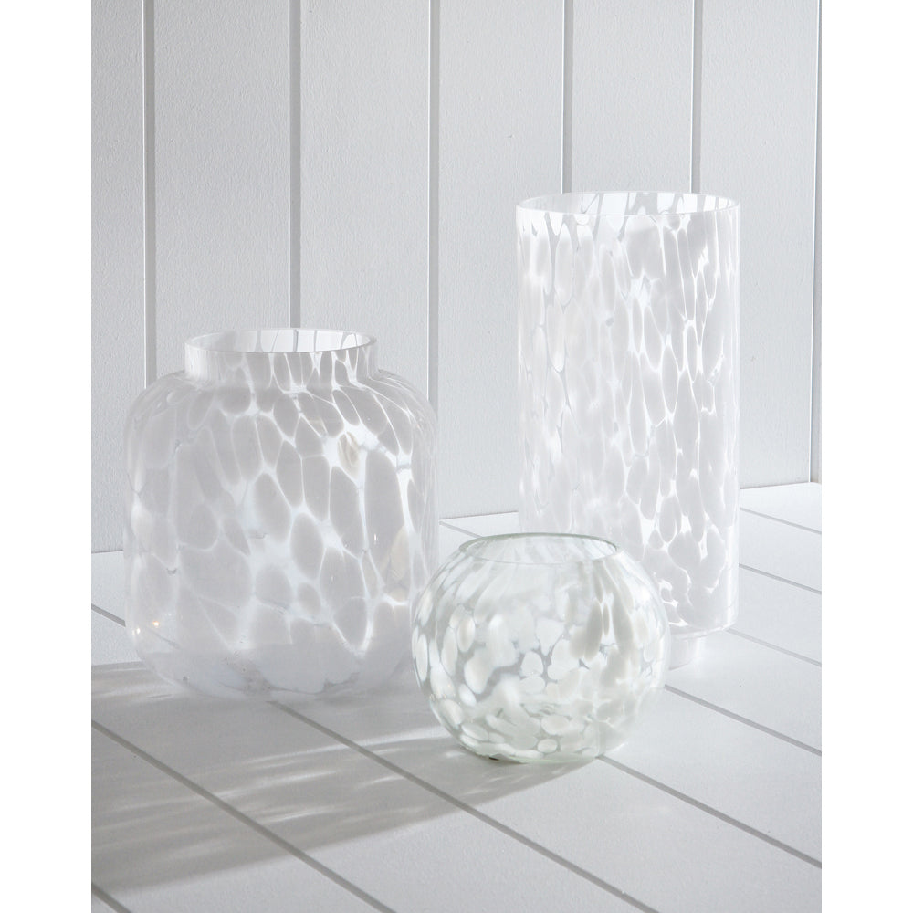 Maine & Crawford Micaela Orchid 12x10cm Glass Vase Round - Pink Clay