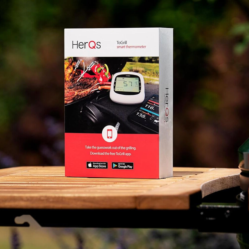 HerQs EasyBBQ Pro Smart Wireless BBQ Thermometer - White