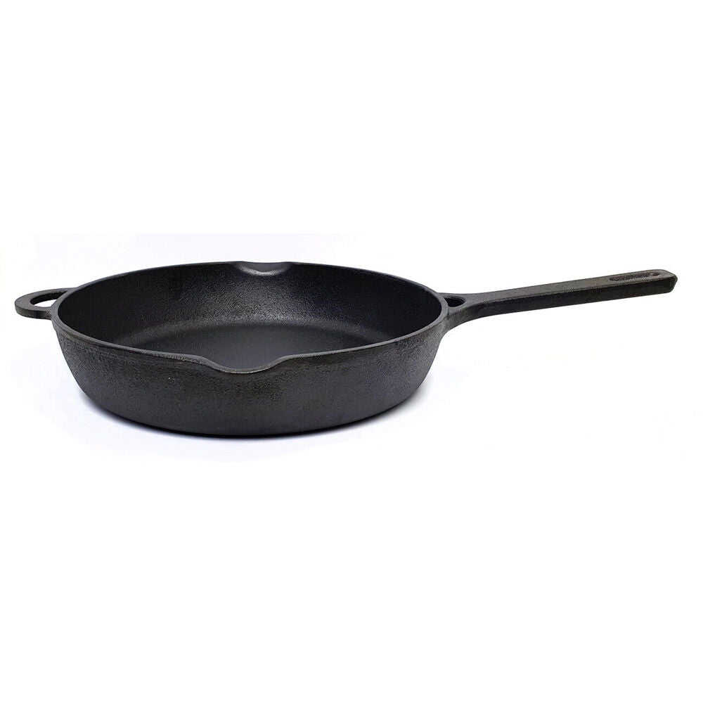 Classica Pre-seasoned Cast Iron Round Frypan All Stove 25cm Black