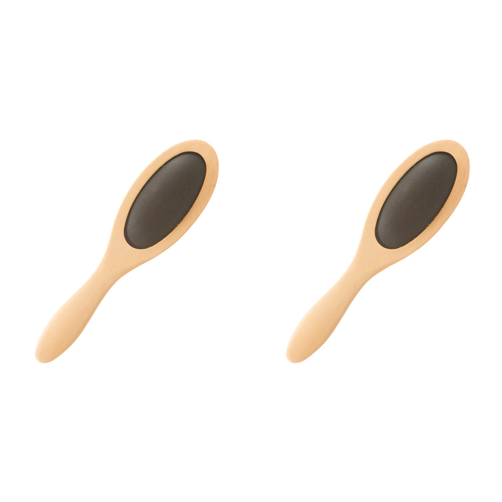 2PK Funtime Baldy's Buffer Wooden Hair Paddle Brush - Natural