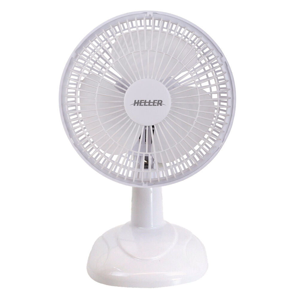 Heller HHDF15SG Desk Fan 13W Tilt Adjustable 15cm - White