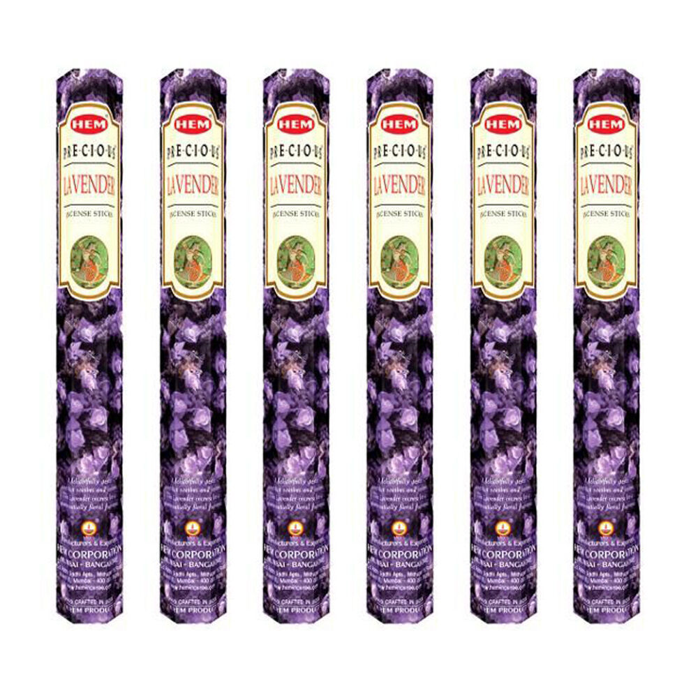 6x 20pc HEM Hexa Precious Lavender Scent Incense Sticks Meditation Fragrance