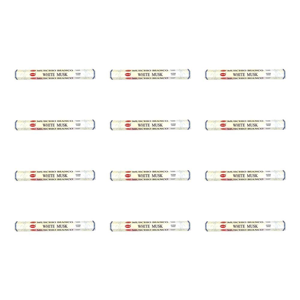 12x 20pc HEM Hexa White Musk Scent Incense Sticks Meditation Fragrance