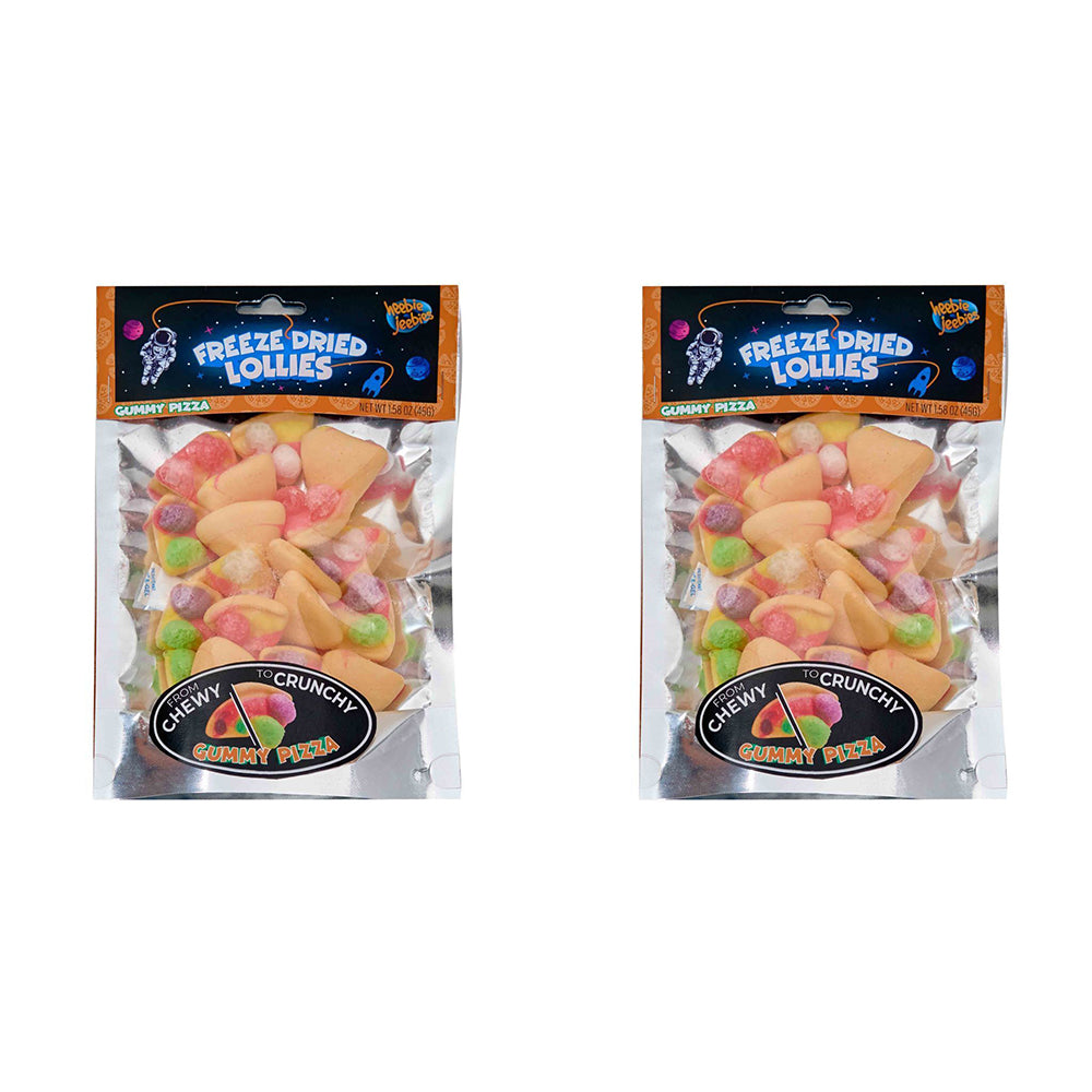 2PK Heebie Jeebies 30g Freeze Dried Lollies Gummy Pizza
