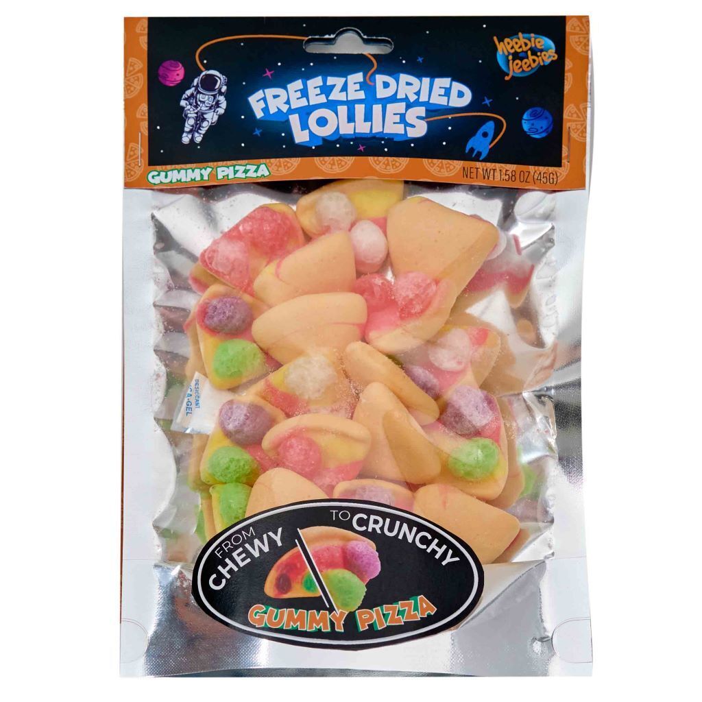 2PK Heebie Jeebies 30g Freeze Dried Lollies Gummy Pizza