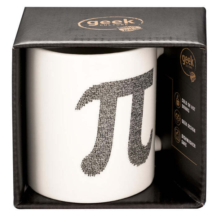 2PK Geek Culture Pi Mug Coffee/Tea Drinking Cup Round White 9.5cm