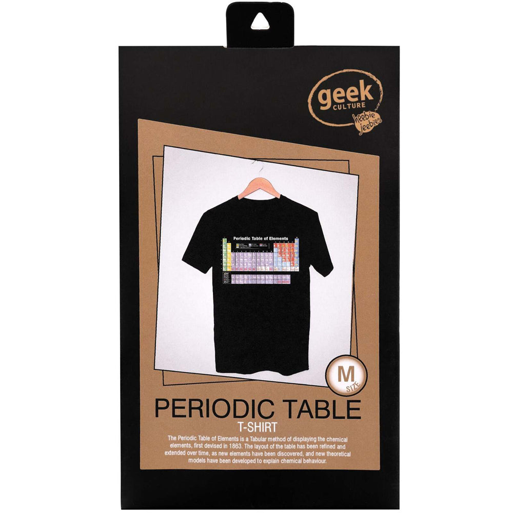 Geek Culture Men/Women Periodic Table Of Elements T-Shirt Black