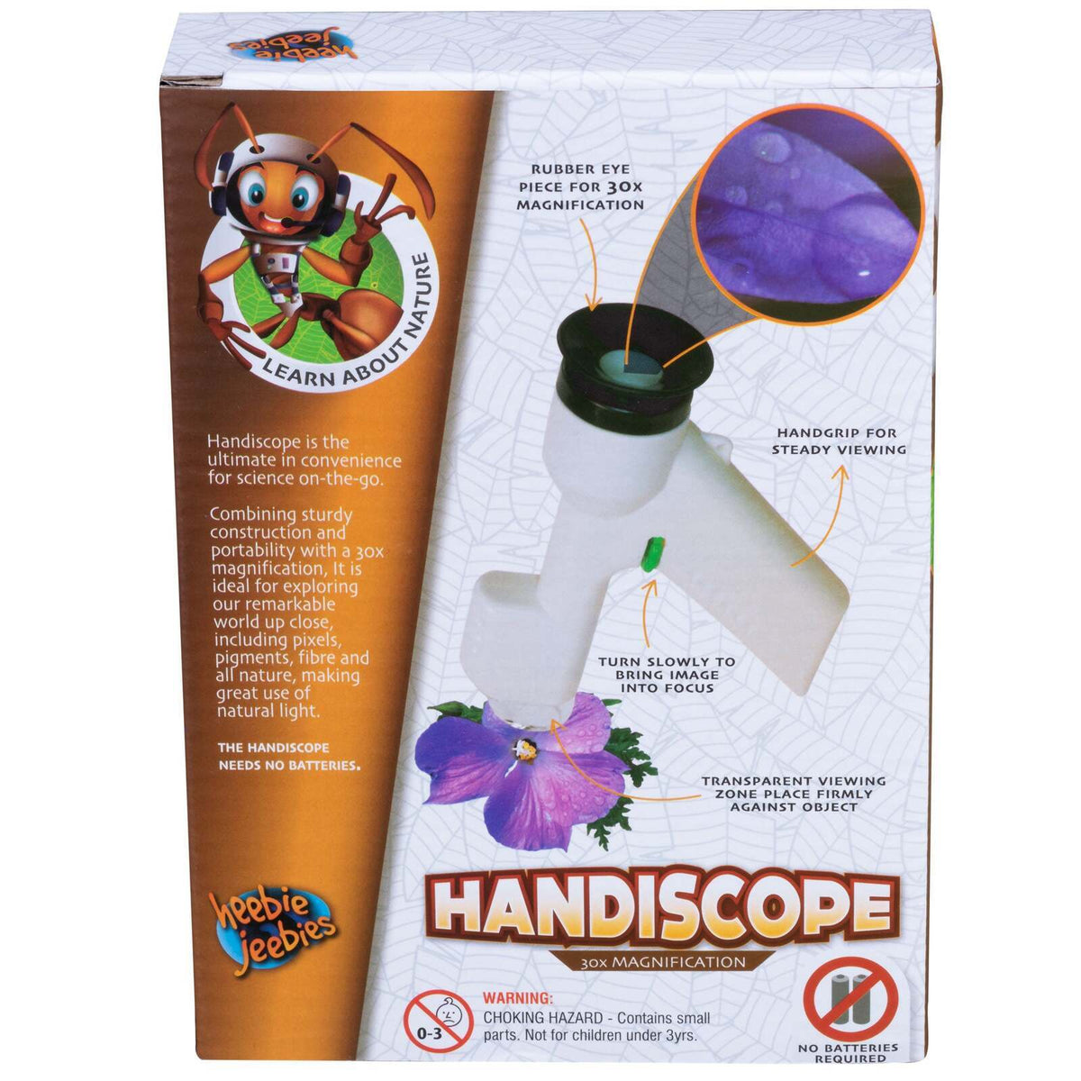 2PK Heebie Jeebies HandiScope Hand Microscope Educational Toy 5y+