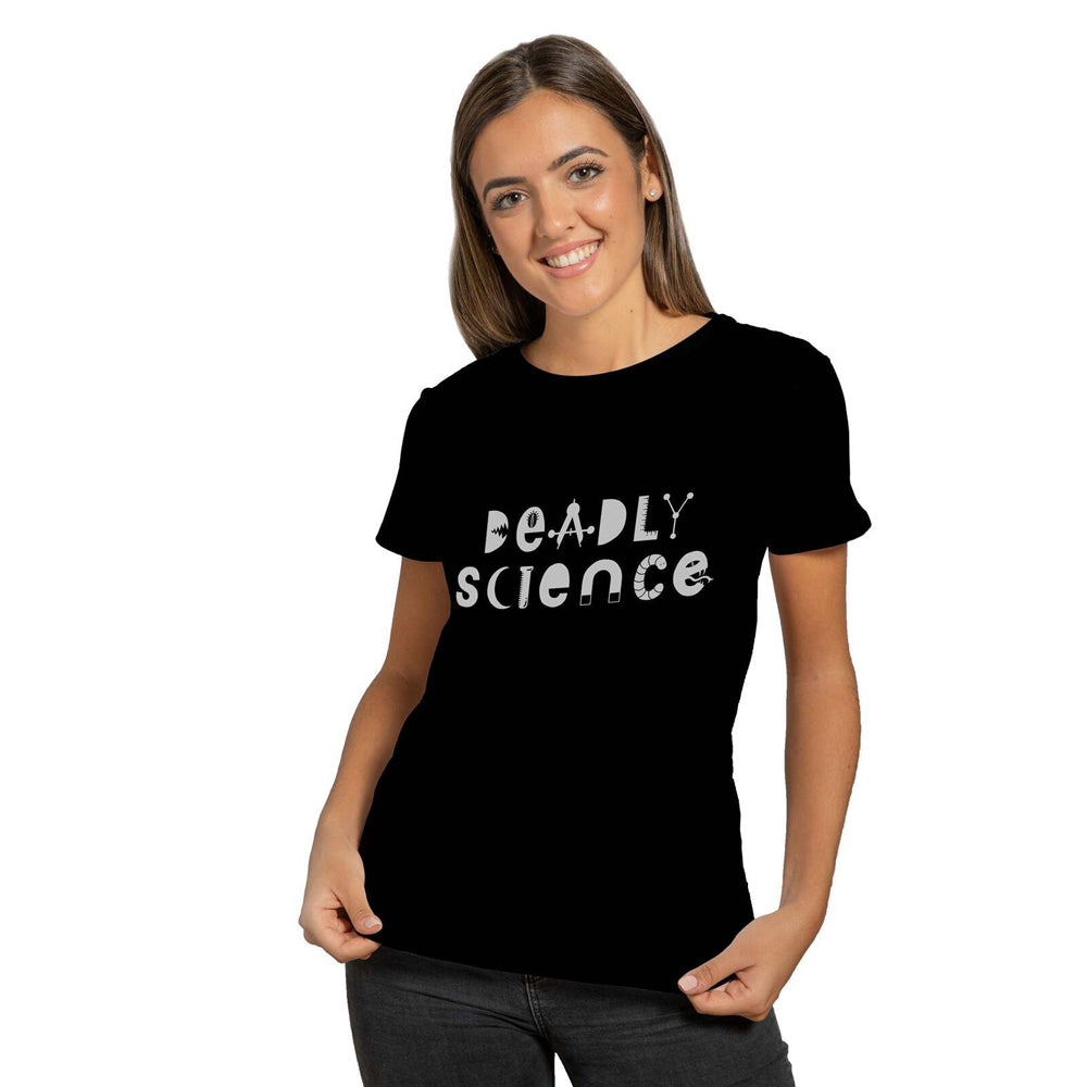 Geek Culture Unisex Deadly Science T-Shirt Cotton Black