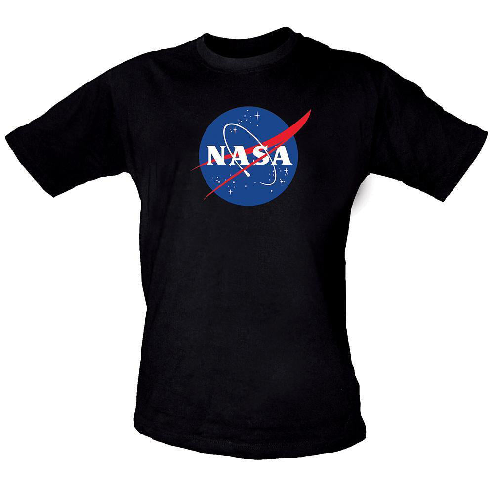 Geek Culture Men/Women Unisex Cotton NASA T-Shirt Black