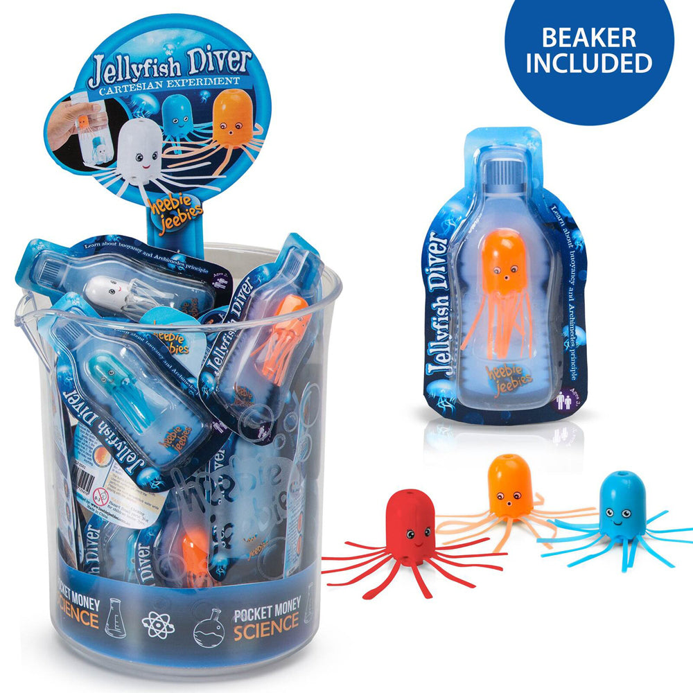 4PK Heebie Jeebies Jellyfish Diver Cartesian Experiment Assorted 3+