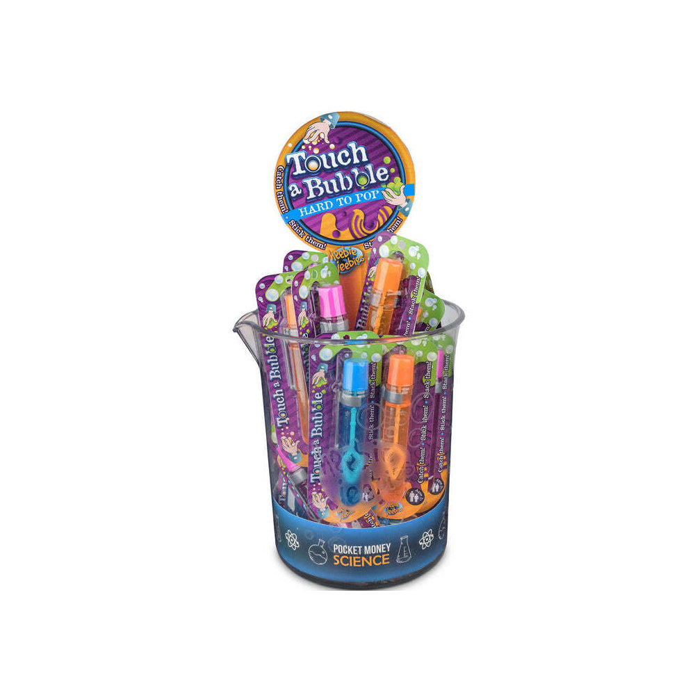 6PK Heebie Jeebies Pocket Money Science Touch Bubbles Toy Assorted 3+