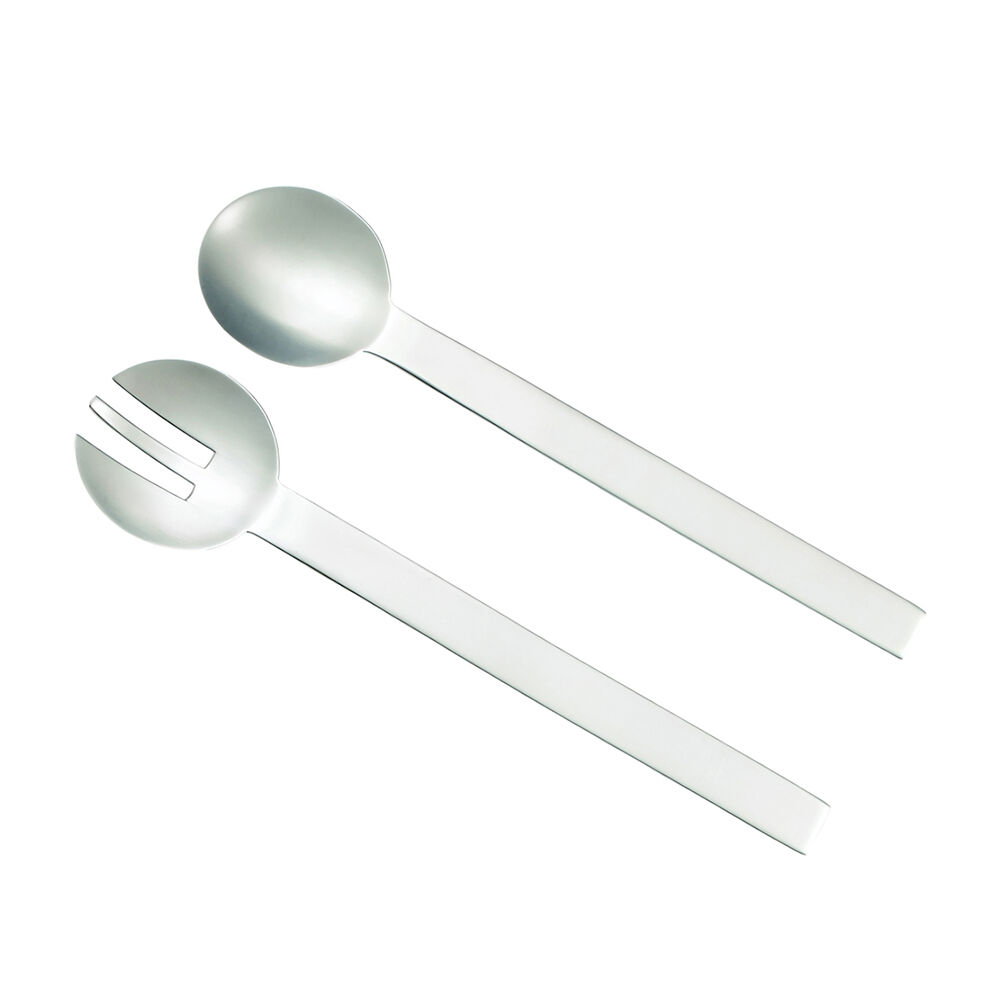 2pc Essen Silver Salad Serve Set 29cm Spoon Fork Stainless Steel Serveware