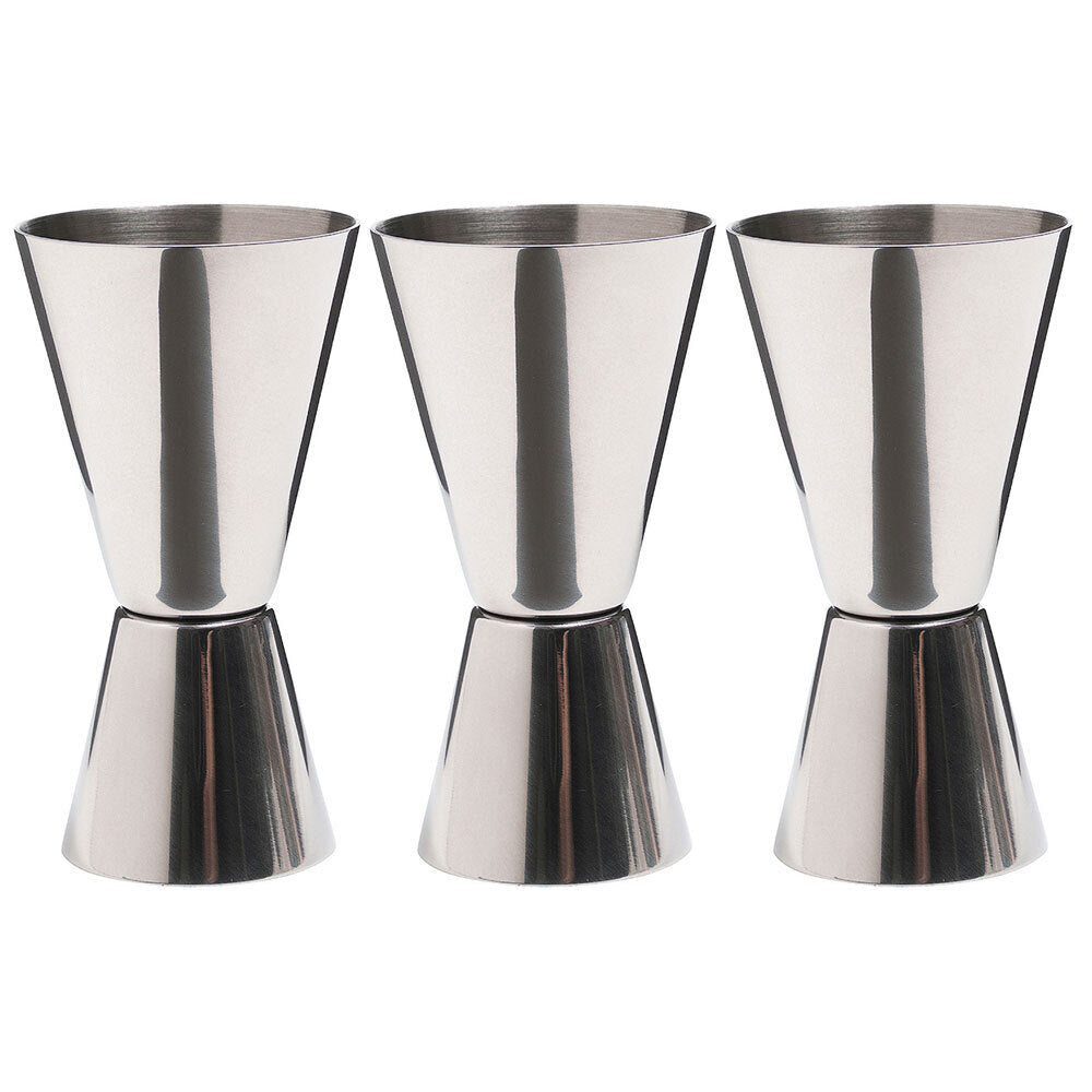3PK Barcraft 25ml - 50ml Cocktail Jigger