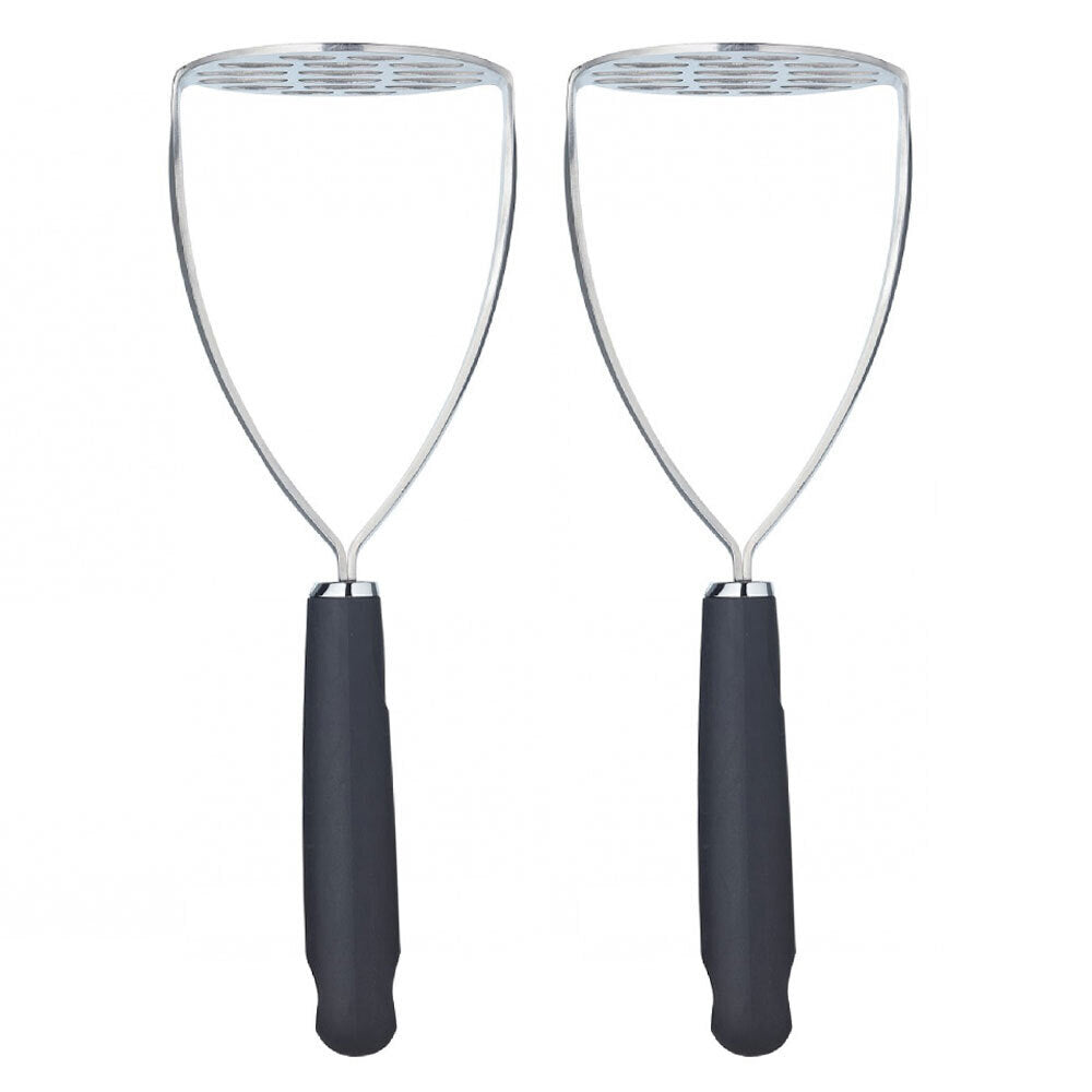 2PK MasterCraft Soft-Grip Stainless Steel Masher