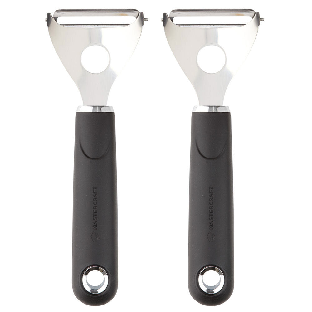 2PK MasterCraft Soft-Grip Stainless Steel Y Peeler
