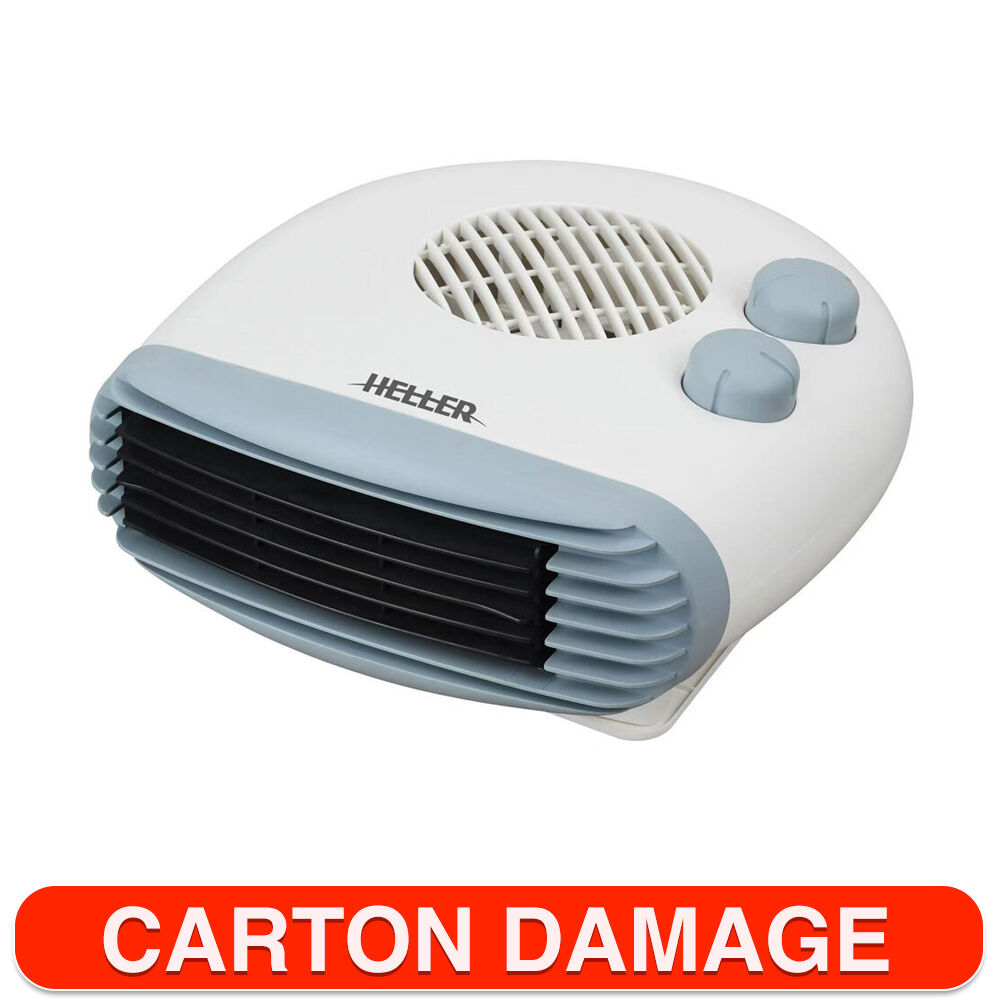 Heller 2000W Low Profile Fan Heater 27x26cm - White