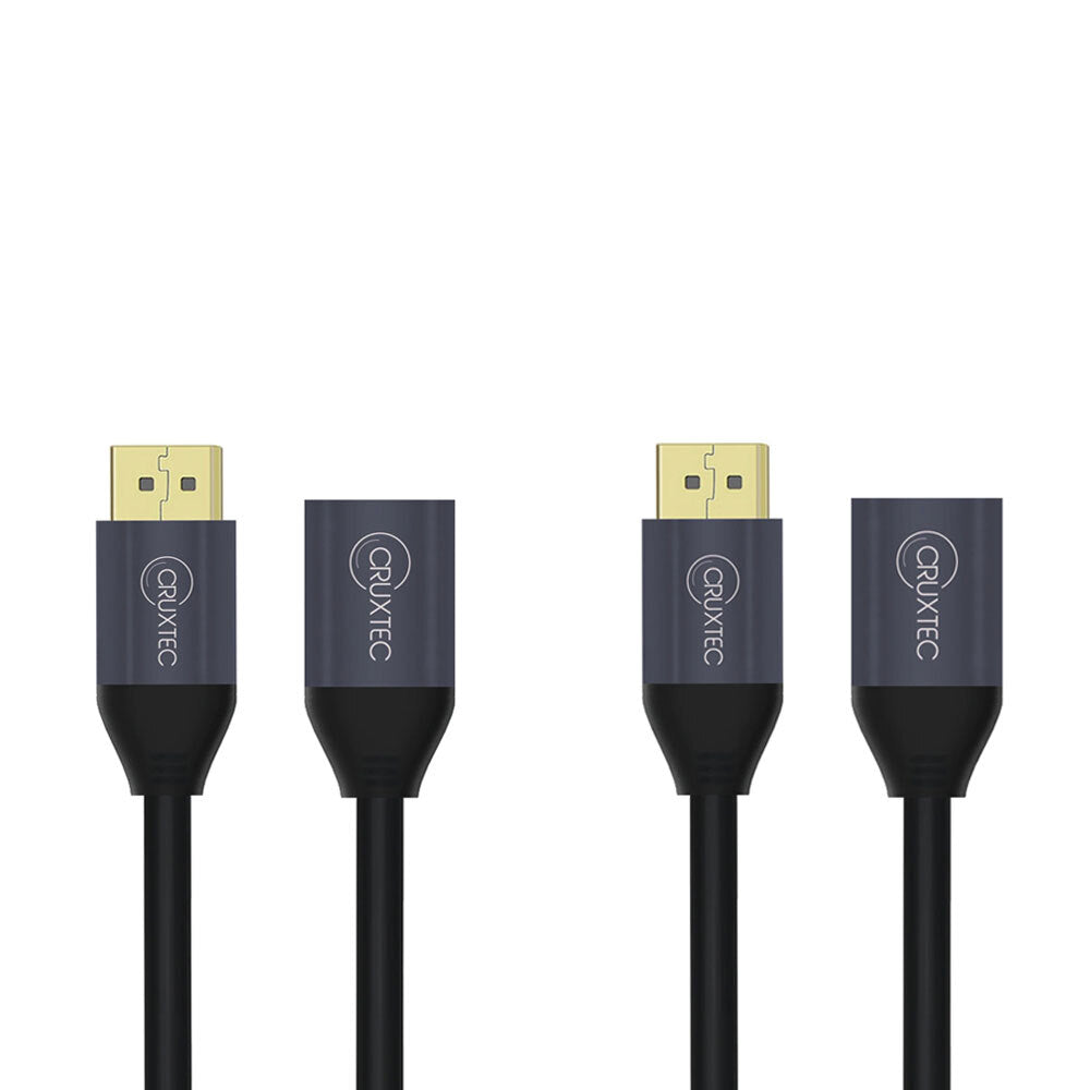 2PK Cruxtec HDMI 2.1 Extension Cable 50cm Male to Female - Black