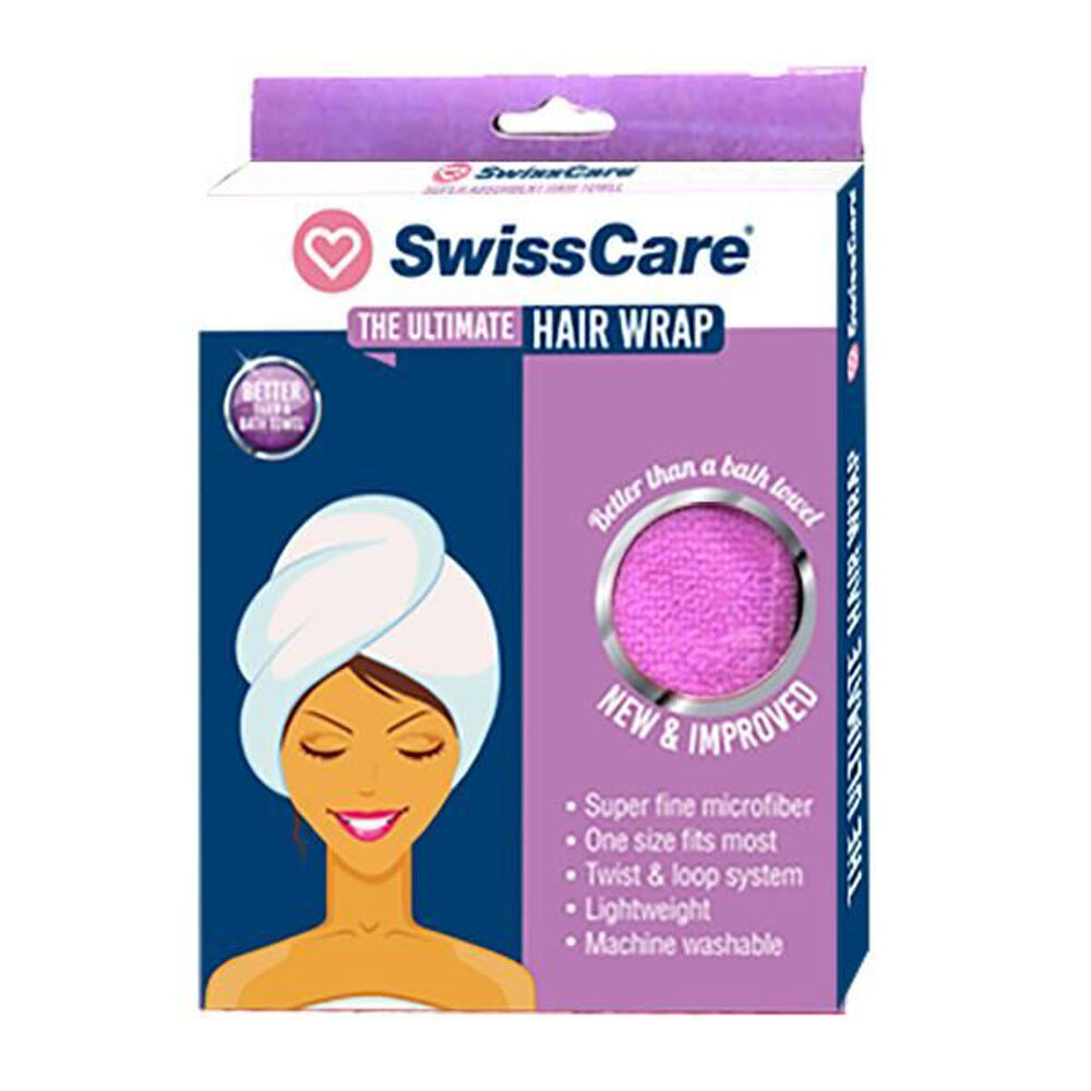 6PK Swisscare Fine Life Absorbent Microfibre Hair Wrap Towel One Size Fits All