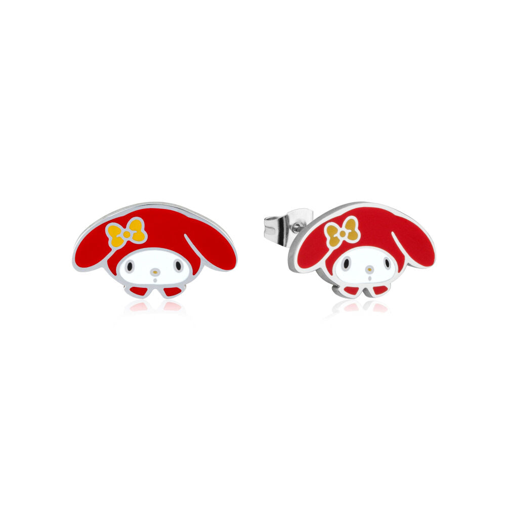 Couture Kingdom Sanrio My Melody Head Necklace & Stud Earrings Set Silver