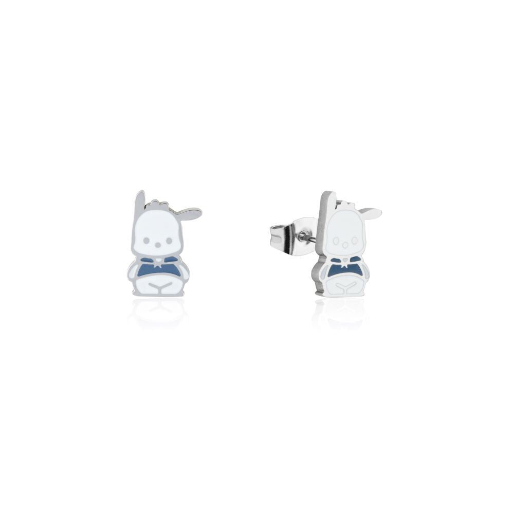 Couture Kingdom Sanrio Hello Kitty Pochacco Necklace & Stud Earrings Set Silver